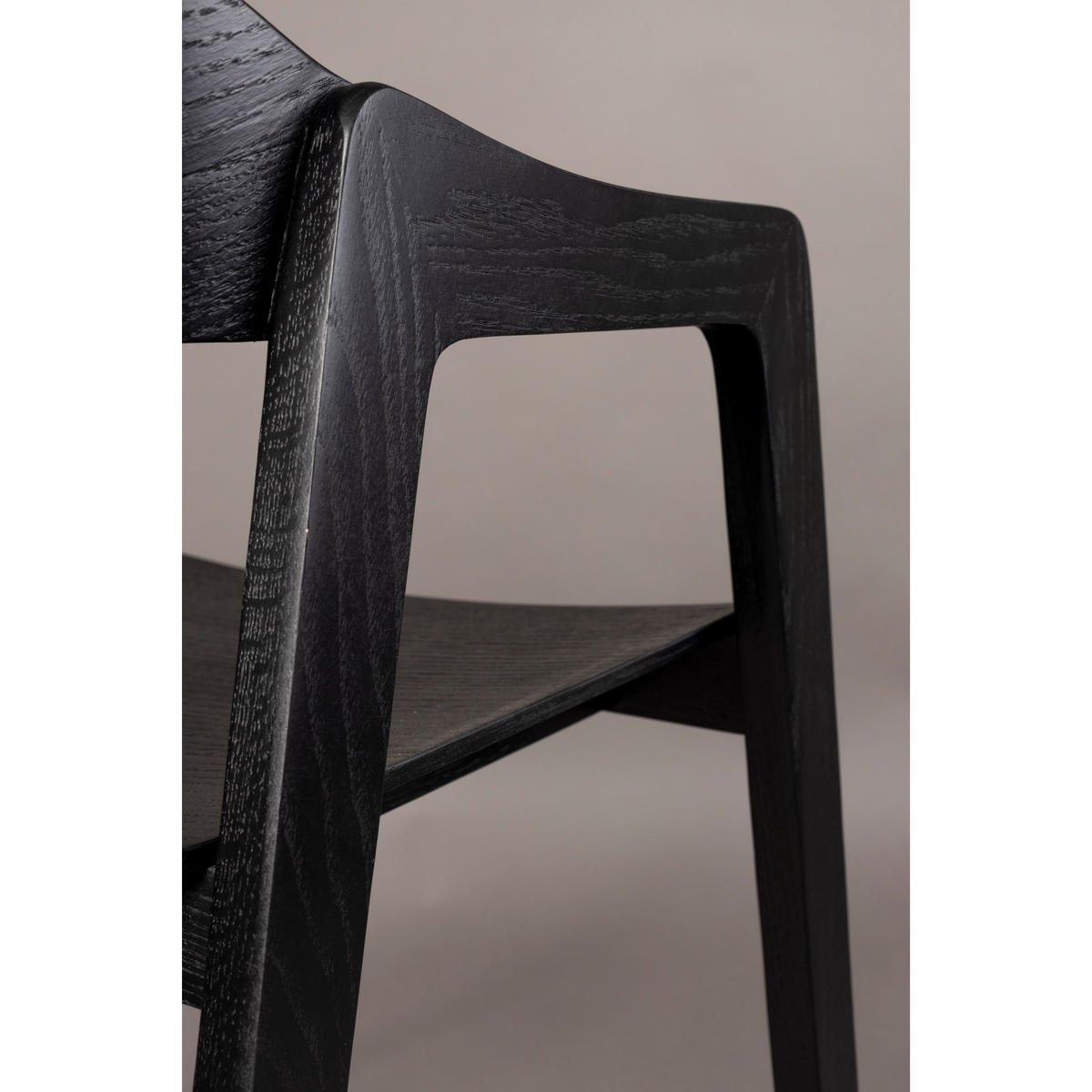 ESSZIMMERSTUHL Westlake Armlehne Schwarz - 2 er Set - Braun, Holzwerkstoff (58/76/52cm) - Dutchbone
