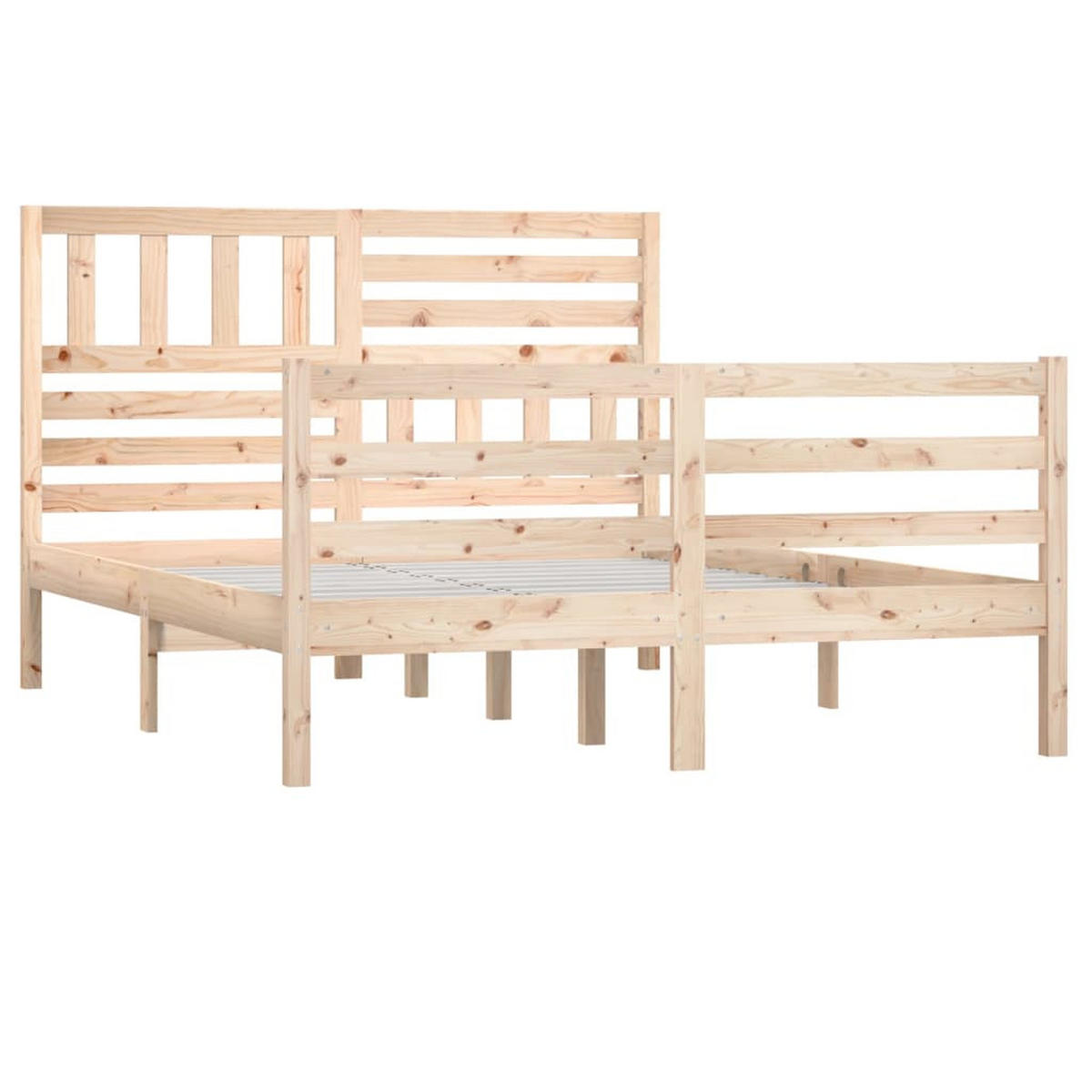 BETT Kaczmarek 126/195.5 cm - Braun, Holz (120/190cm) - Nettlife