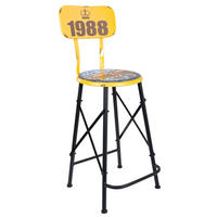 HOCKER aus Metall, gelb, 46x100x40cm - Gelb, Metall (46/100/40cm) - Wanderlust