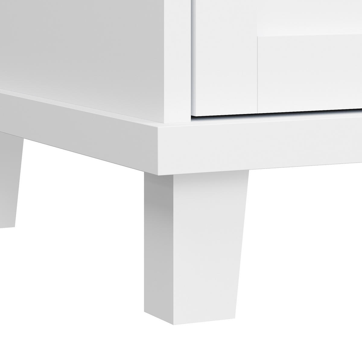 KÜCHENWAGEN Speisewagen 134x46x92cm Weiß mit Schubladen & Trennwand - Weiß, Holzwerkstoff (134/92/46cm) - Modfu