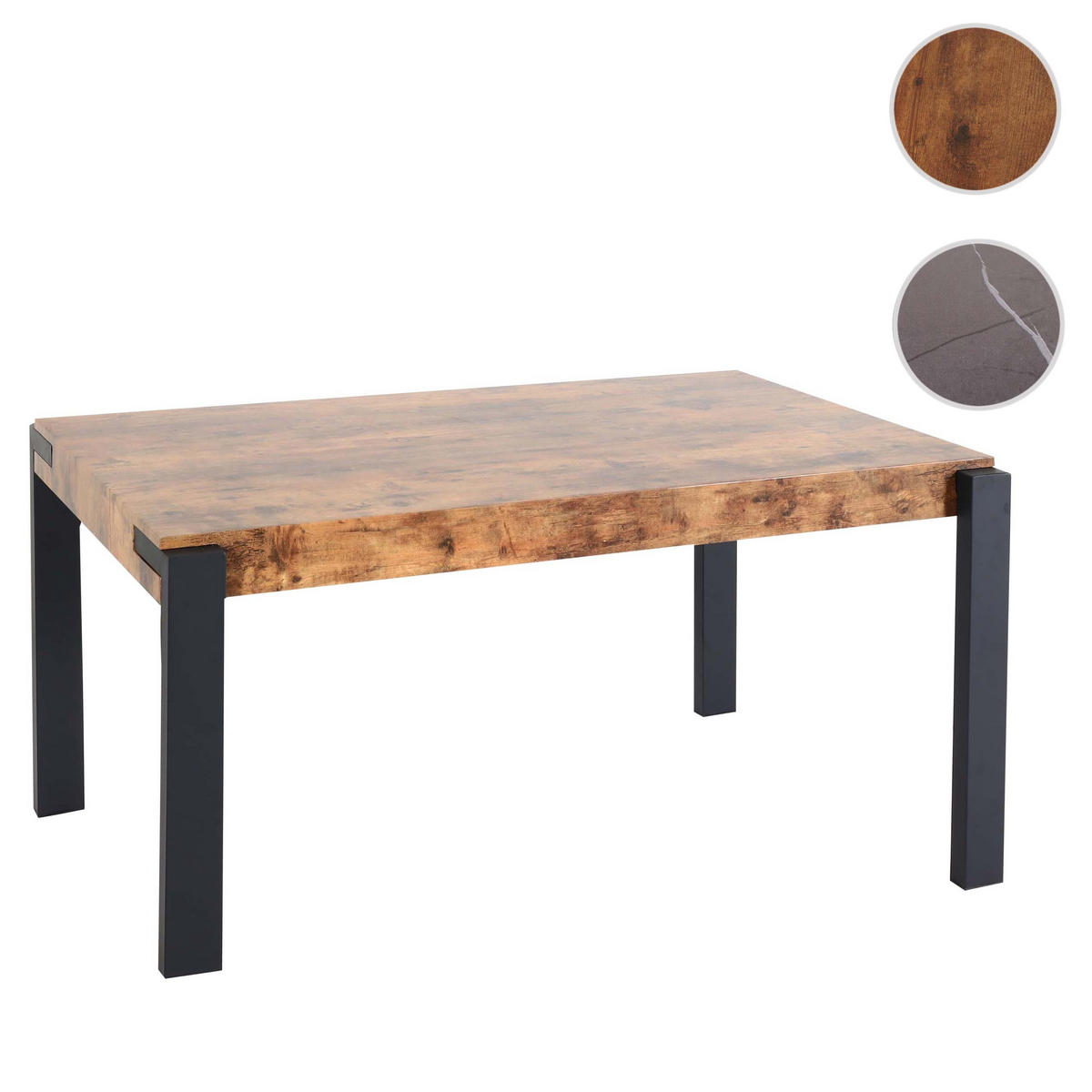 ESSTISCH rechteckig Wildeiche Dekor - Wildeiche, Holzwerkstoff (80/140/76cm) - MCW