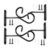 WANDHAKEN Schwarz 4er-set - Schwarz, Metall (2/7/12.5cm)