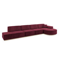 ECKSOFA Ottomane Rechts ARRIO-L3 - 413x171x83 cm Bordeauxrot - Bordeaux, Holzwerkstoff/Textil (413/171cm) - ALTDECOR