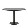 TISCH einbeinig schwarzes Bein, MDF Tischplatte, Molet Schwarz - Schwarz, Holzwerkstoff (100/100/76cm) - Idohome