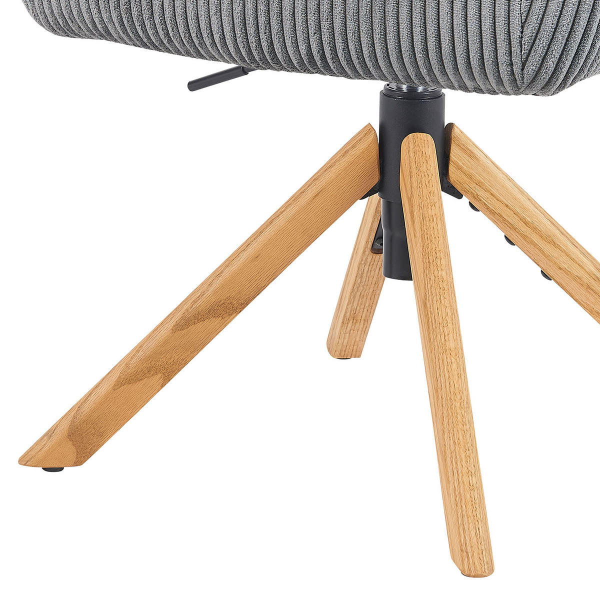 BÜROSTUHL Mika-Olea - Honigeiche/Grau, Eichenholz/Holz (60/83/61cm) - DUBI Möbel