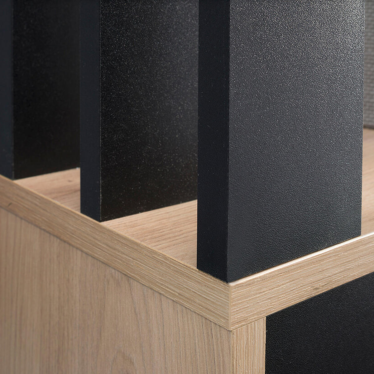 GARDEROBE Milo 100 x 189,4 x 33 cm Eiche Artisan/Schwarz - Schwarz, Holzwerkstoff/Metall (100/189.4/33cm) - Koseto