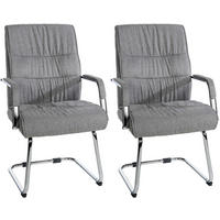 SCHWINGSTUHL 2er Set Stoff hellgrau - Hellgrau, Textil/Metall (58/100/66cm) - CLP