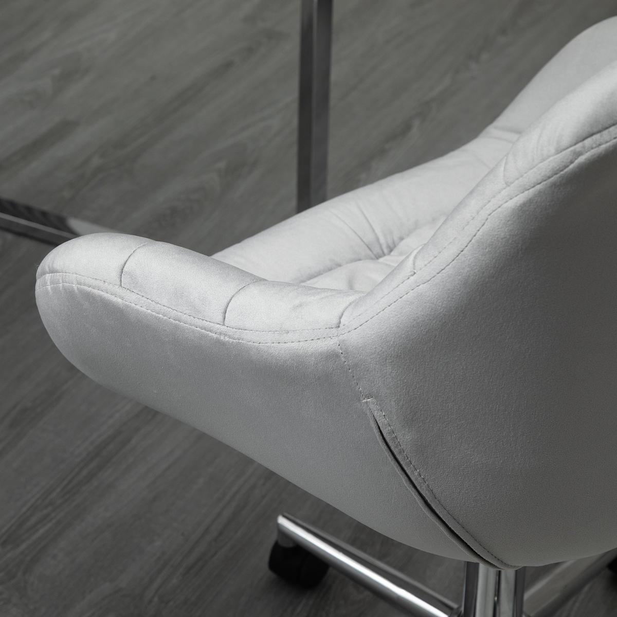 BÜROSTUHL, Chefsessel, Polyester, Grau - Grau, Kunststoff (58/90/59cm) - Vinsetto