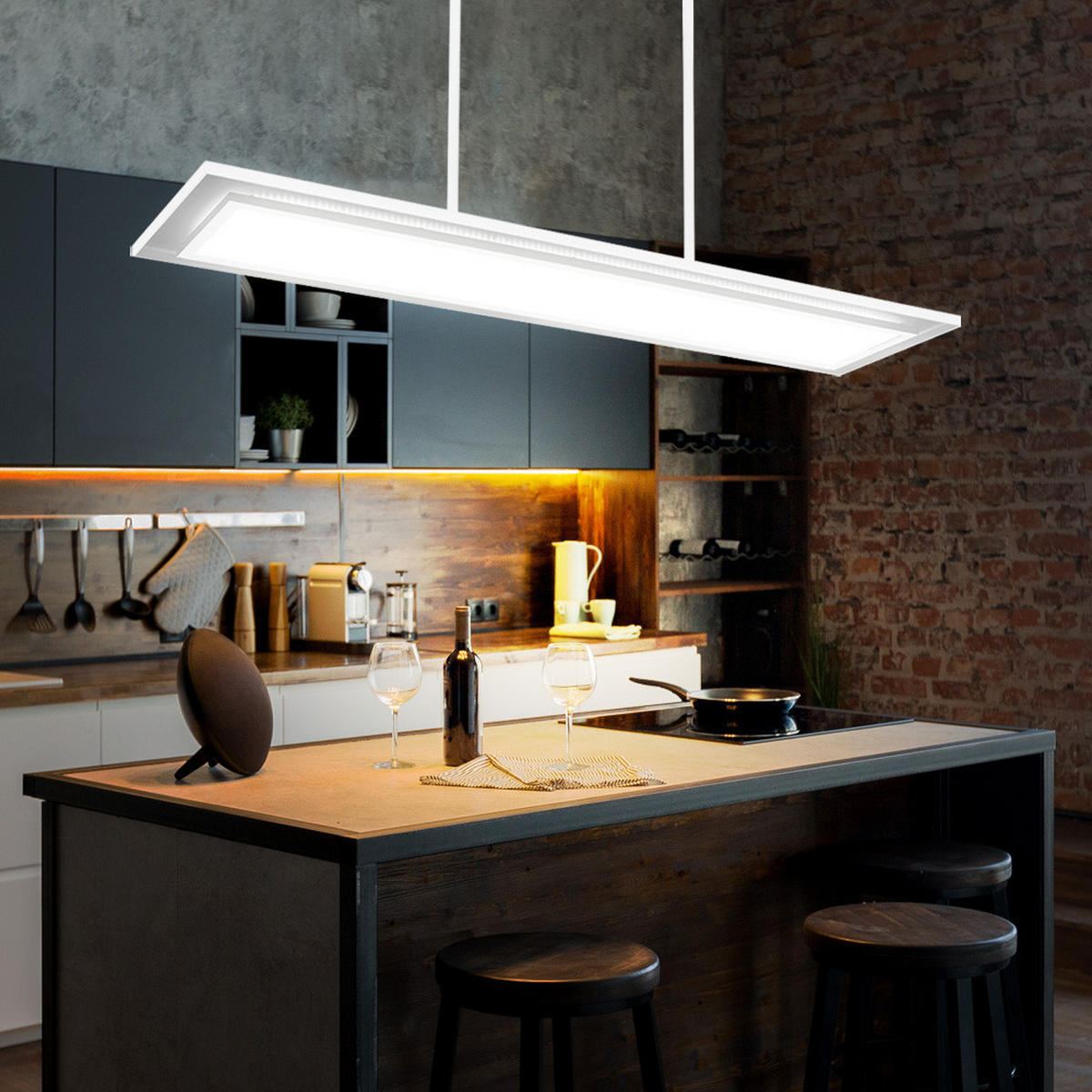 LED HÄNGLEUCHTE Murphy Weiß Metall - Weiß, Metall (52/29/114.5cm) - Globo Lighting