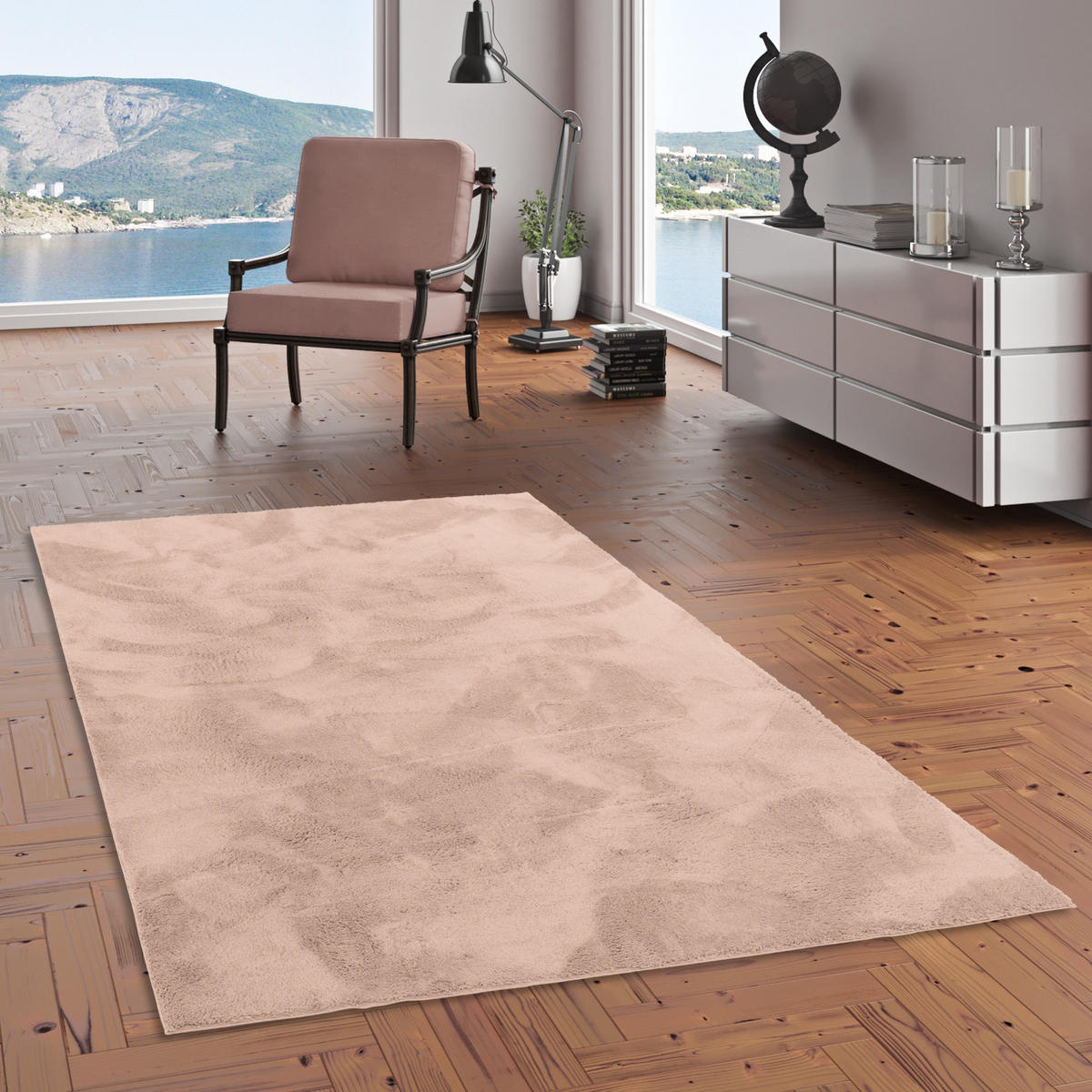 FELLTEPPICH SUPER SOFT PEARL - Altrosa, Textil (140/200cm) - Pergamon