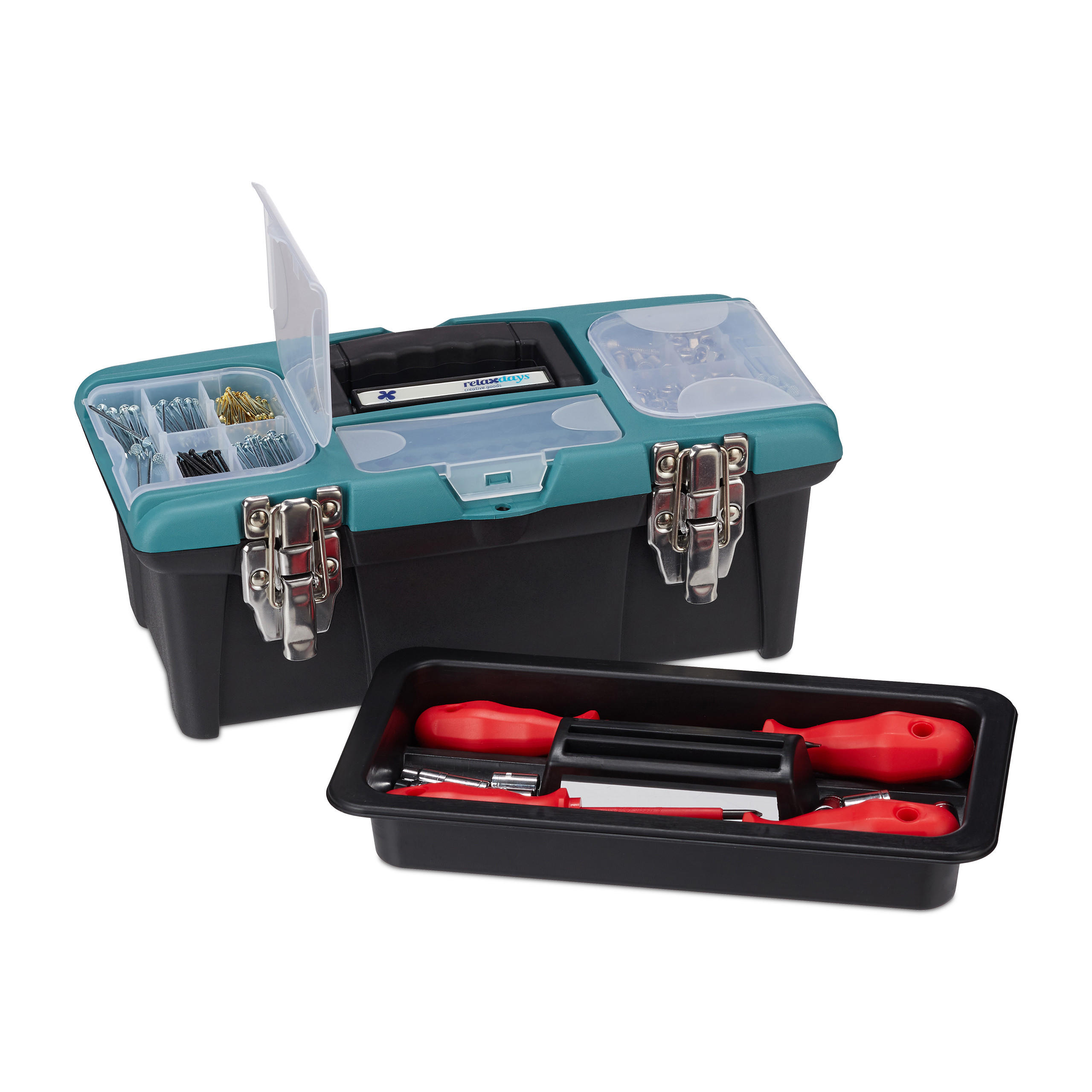 WERKZEUGKOFFER - Multicolor, Kunststoff (33/13/18cm) - Relaxdays