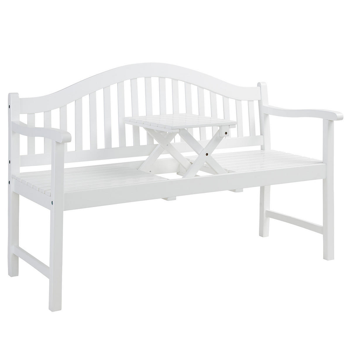 GARTENBANK Banquette - Weiß, Holz (140/90/63cm) - Butlers