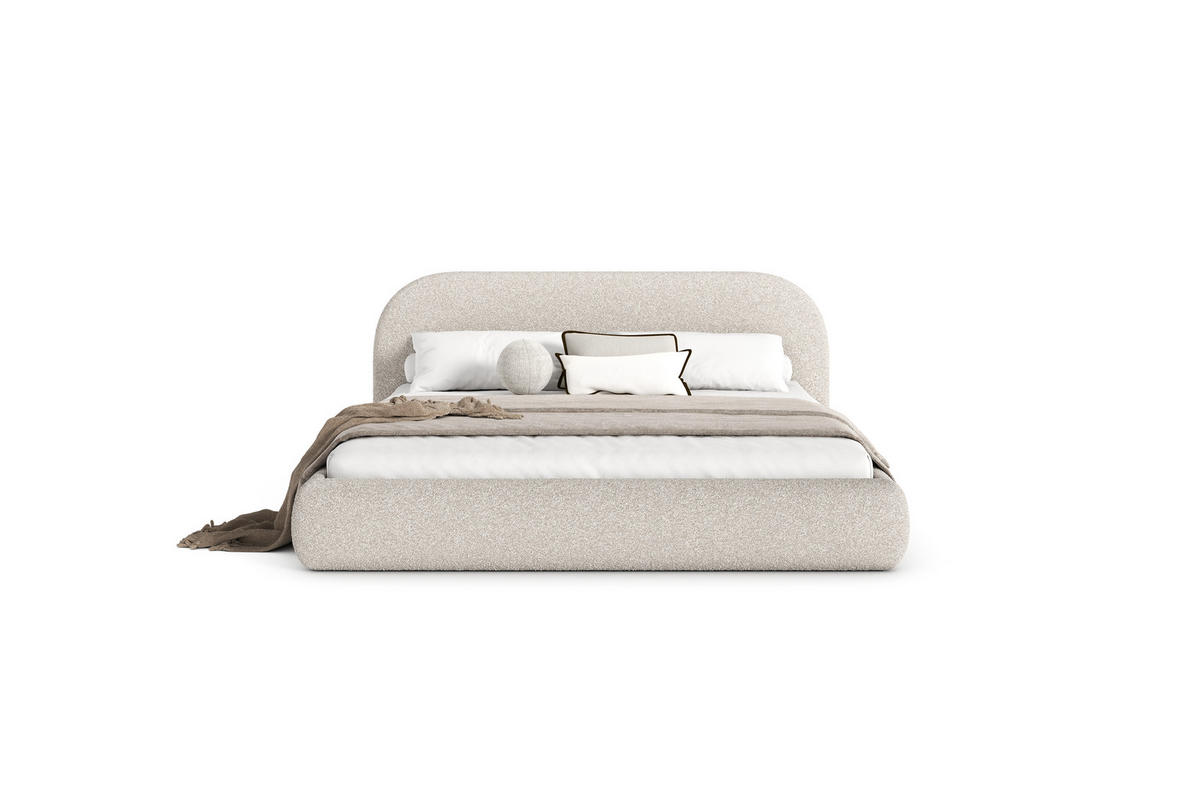 POLSTERBETT LIVV mit Bettkasten, Doppelbett - 160x200 cm - Beige/Naturfarben, Holz/Textil (160/200cm) - mybed.