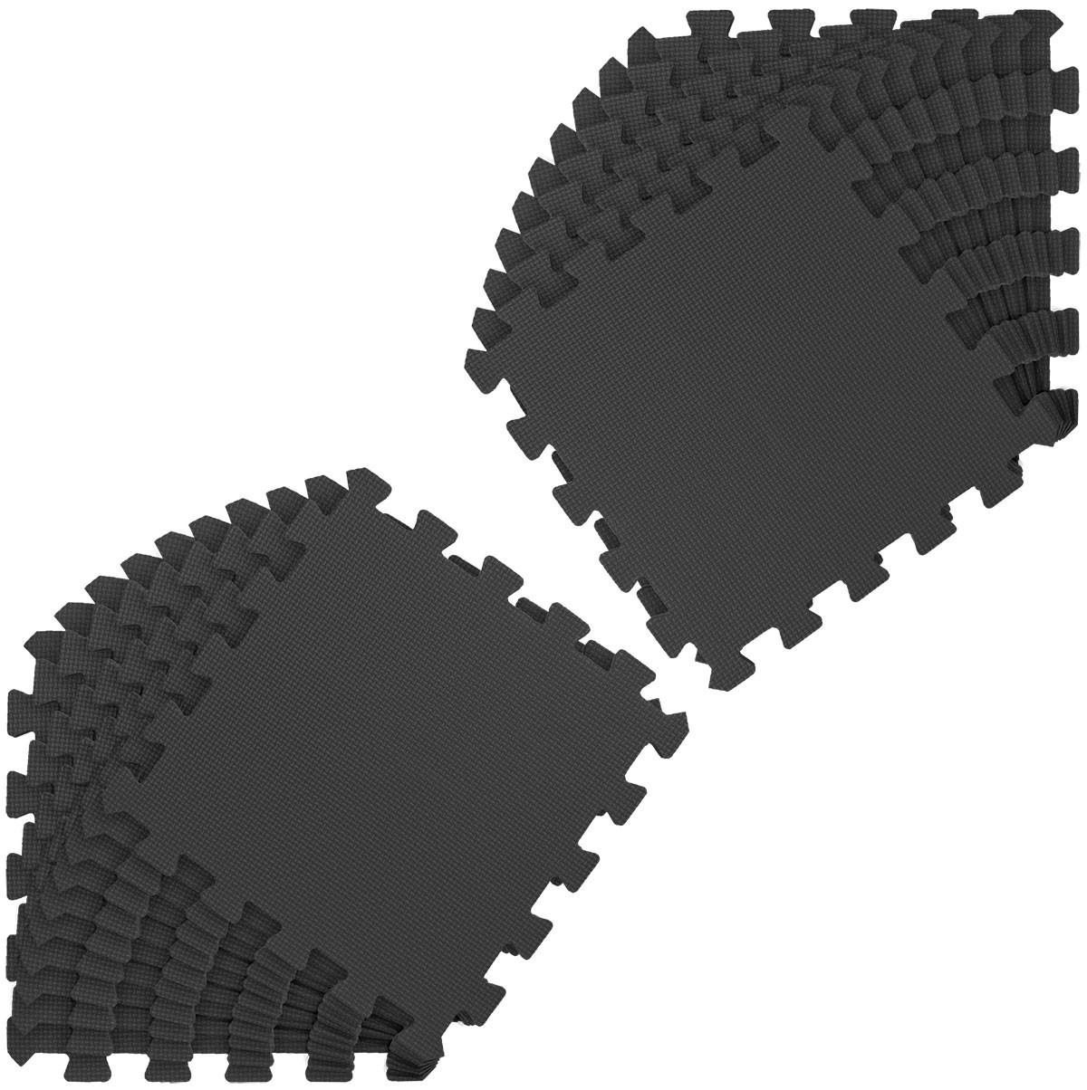 SPIELMATTE ab Null - 180/90 cm Puzzlematte Schwarz - Schwarz, Kunststoff (30/30cm) - Littletom
