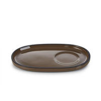 UNTERTASSE CARACTERE 13,5 x 8,3 x 1,2 cm Tonka - Dunkelbraun, Keramik (13.5/8.3/1.2cm) - Revol Porcelaine France