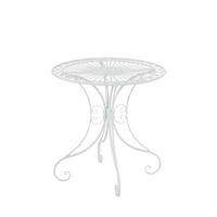 GARTENTISCH Hera weiß - Weiß, Metall (72.5/70/70cm) - TPFGarden