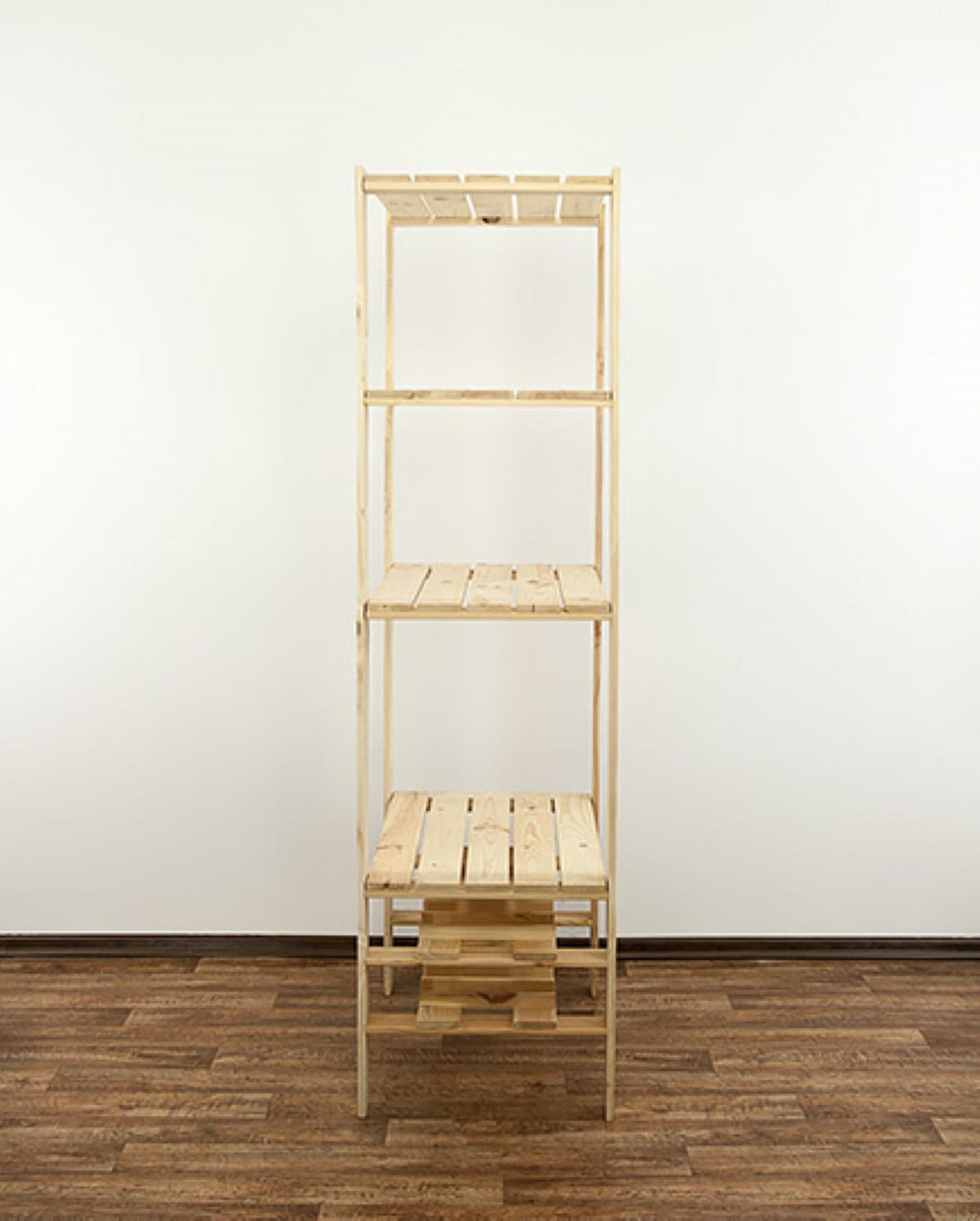 HOLZREGAL WOODLAND 166x80x50cm 4 Fachboden + 2 Flaschenebenen Kiefernholz Natur - Naturfarben, Holz (80/166/50cm) - PROREGAL