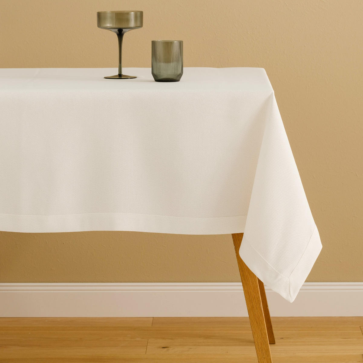 TISCHDECKE Sausa - Weiß, Textil (220/145/1cm) - home&you