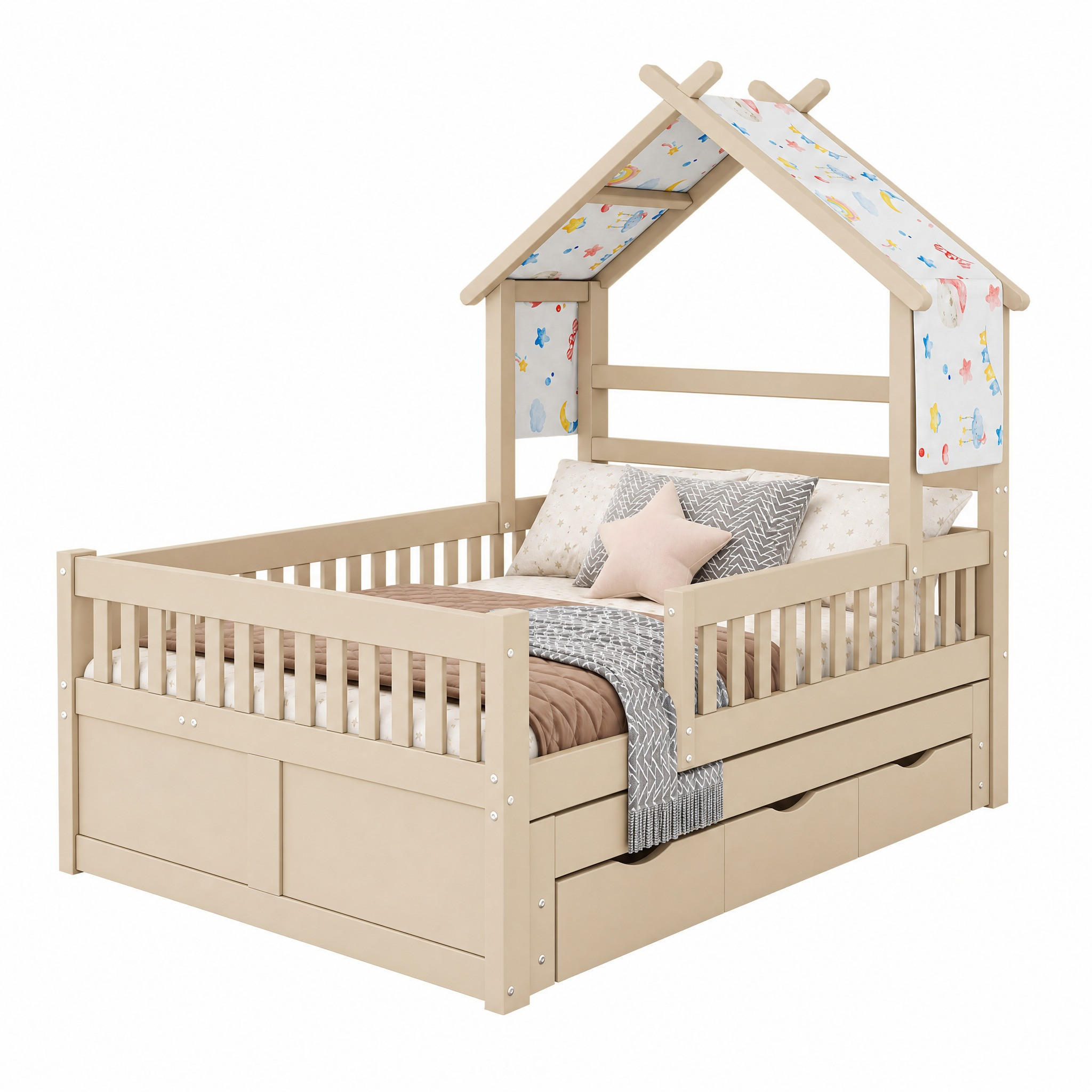 Meubliv Bett Creme 140x200 cm