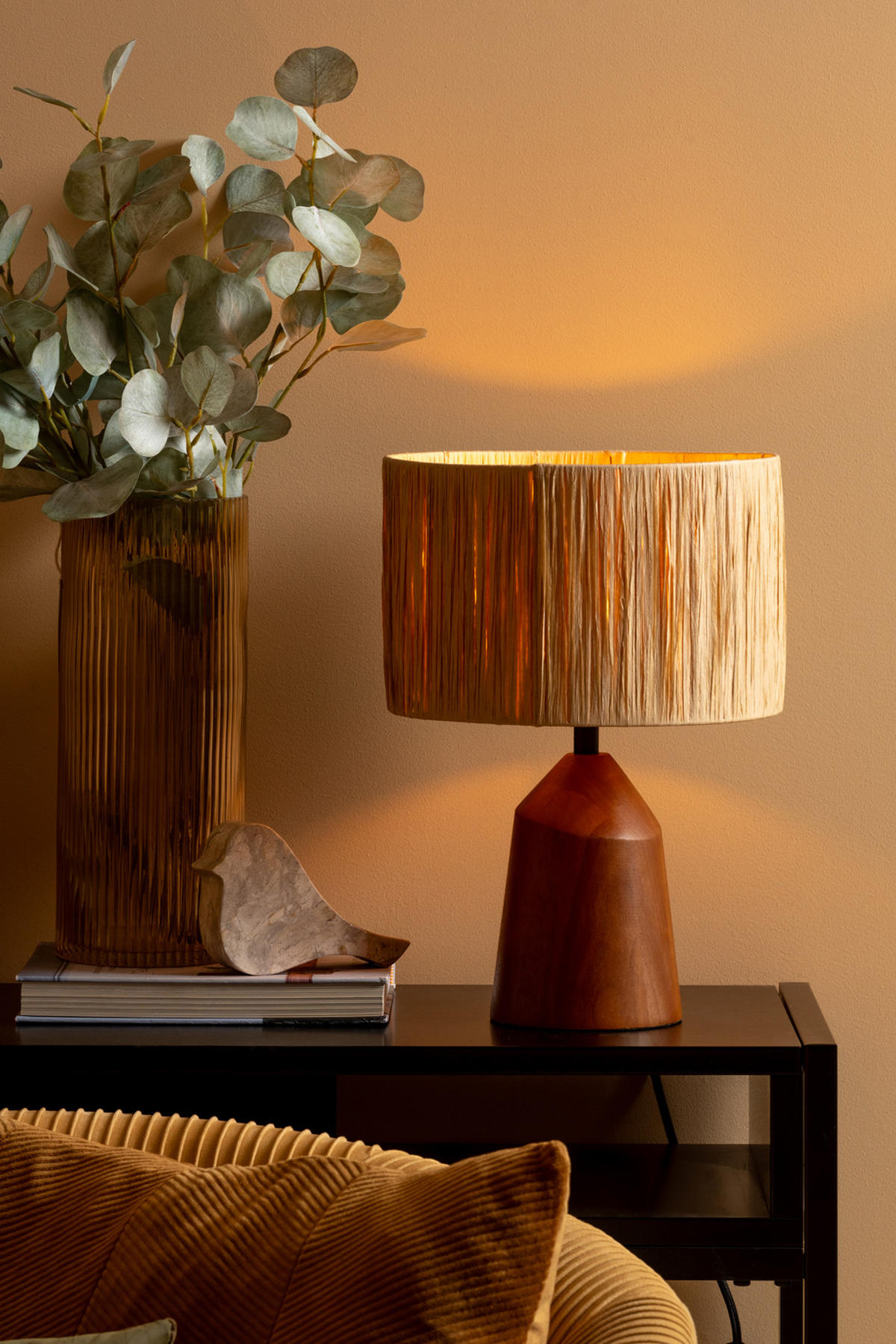 TISCHLAMPE Sheer Trapeze 25/25/35 cm - Naturfarben, Naturmaterialien (25/25/35cm) - Leitmotiv