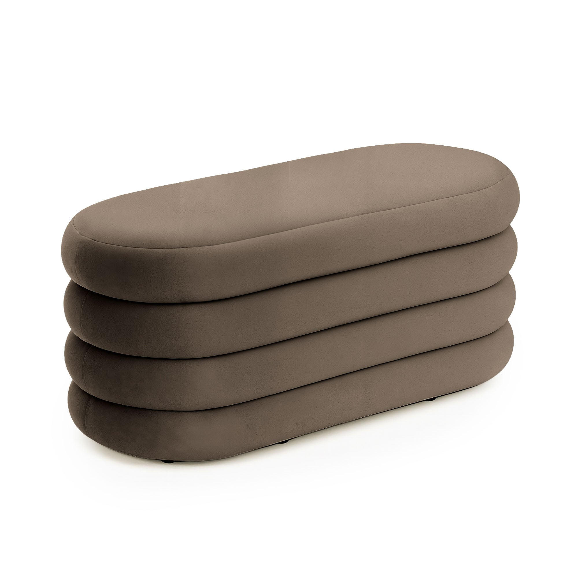 RAUMHIRSCH FURNITURE ČALOUNĚNÁ LAVIČKA s úložným prostorem, hnědá