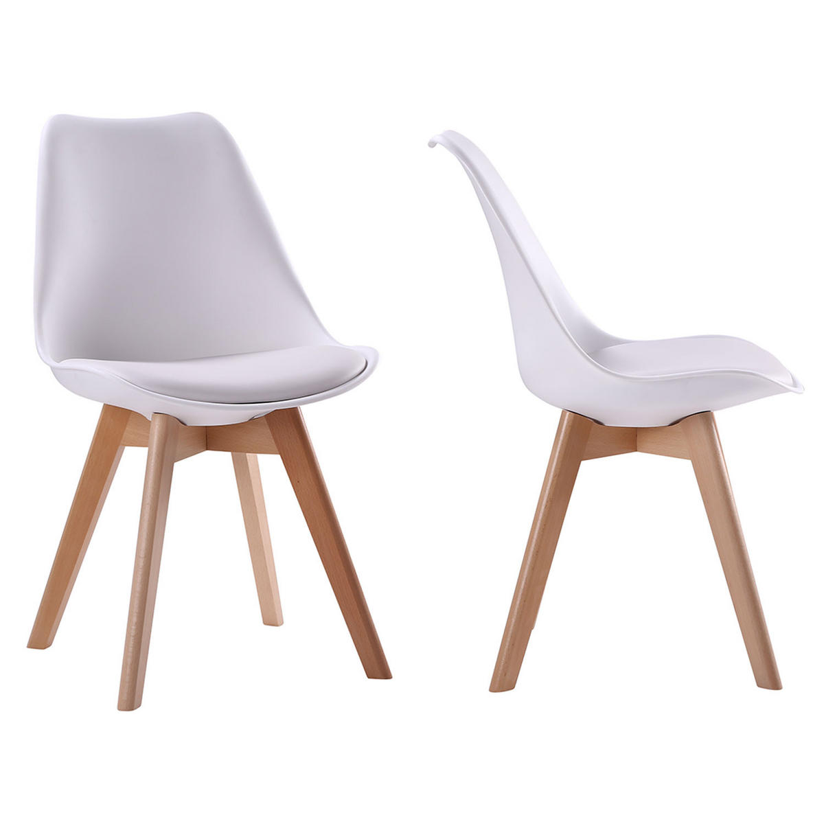 STÜHLE Nora Weiß 2er-Set - Weiß, Kunststoff (49/81/52cm) - Happy Garden