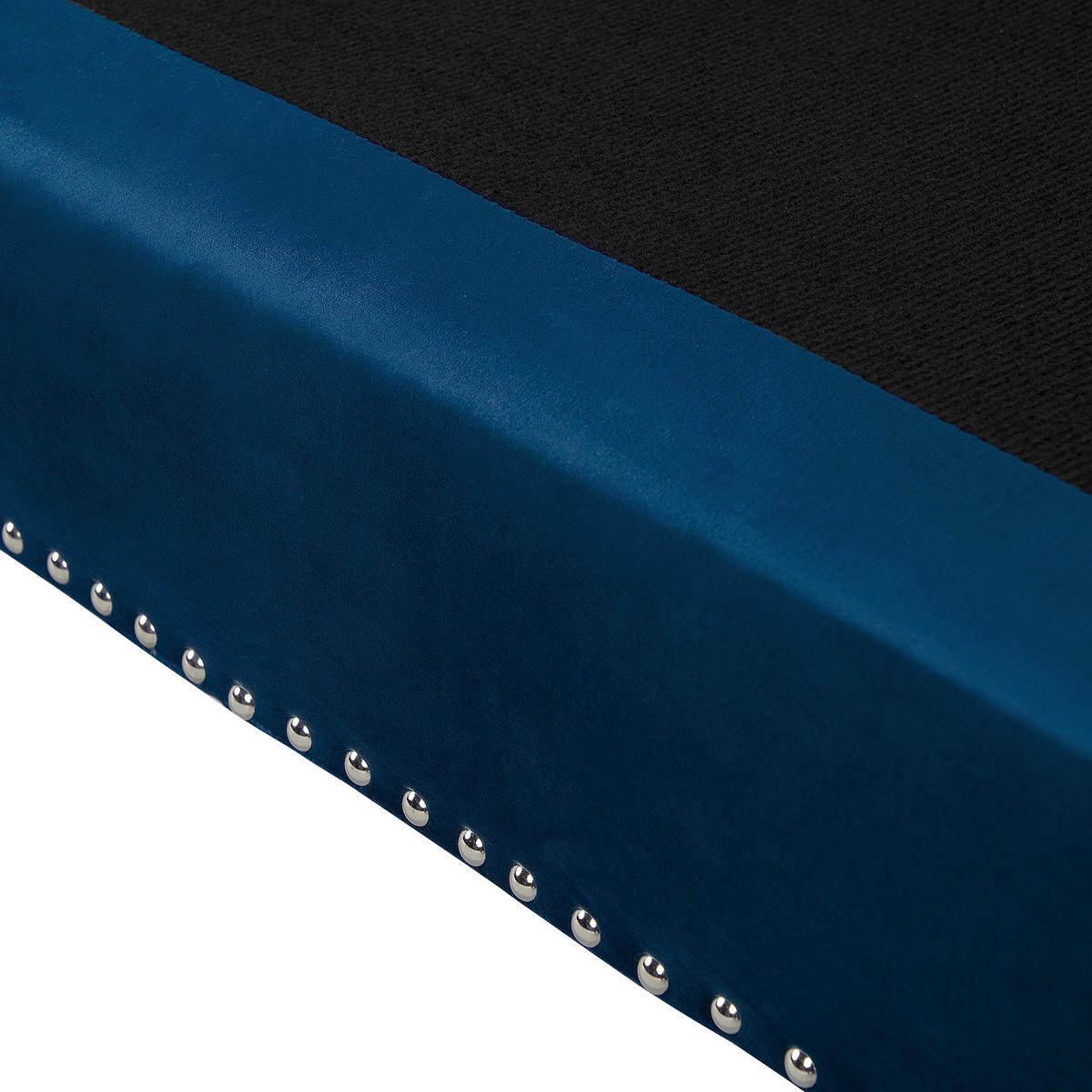 3-SITZER-SOFA Samtstoff Marineblau Avaldsenes - Hellblau, Textil (211/74/82cm) - Beliani