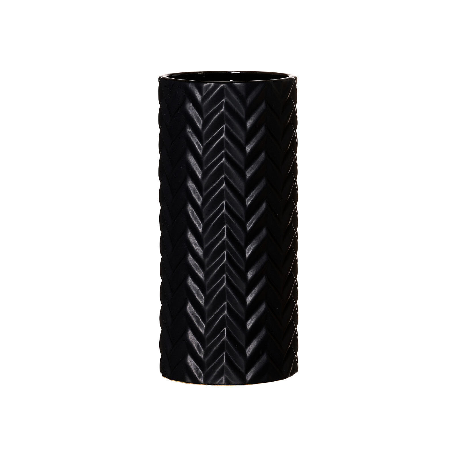 VASE Zick Zack Schwarz 25 cm - Schwarz, Keramik (25cm) - Ritzenhoff Breker