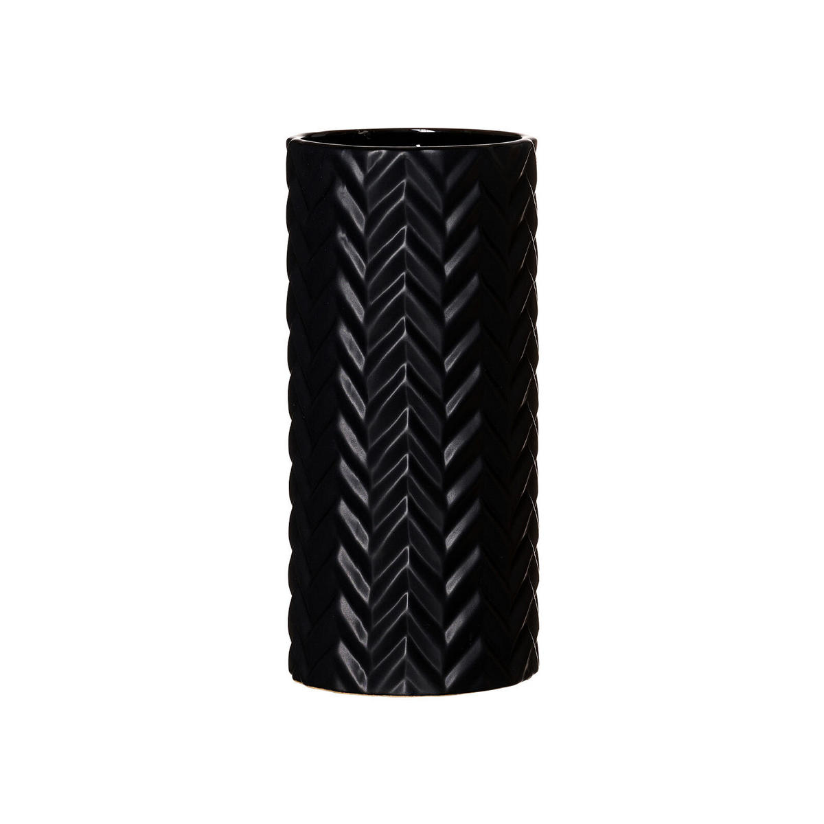 VASE Zick Zack Schwarz 25 cm - Schwarz, Keramik (25cm) - Ritzenhoff Breker