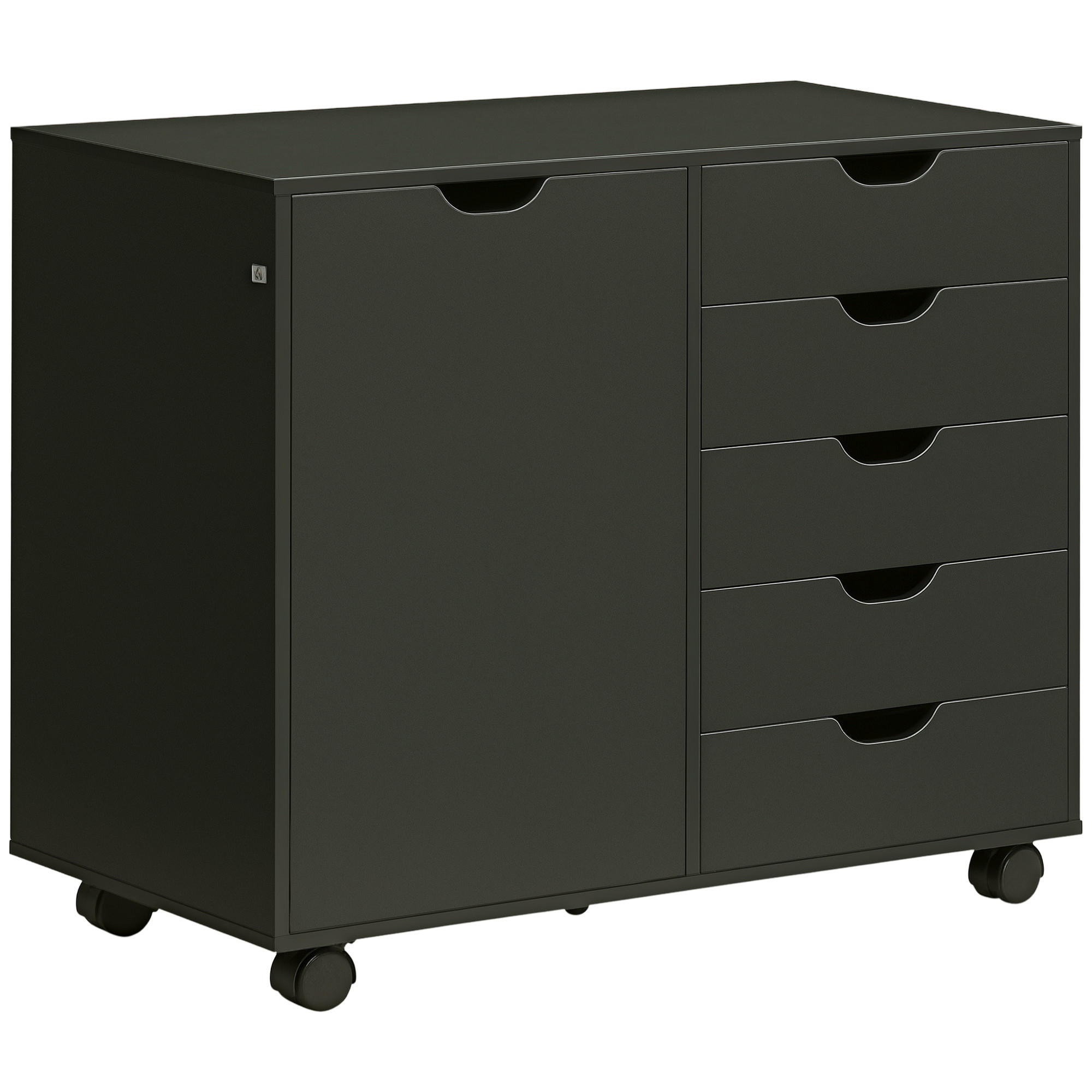 ROLLCONTAINER DE-14469 Schwarz - Schwarz, Holzwerkstoff (40/66.5/78cm) - ComfortXL