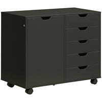 ROLLCONTAINER DE-14469 Schwarz - Schwarz, Holzwerkstoff (40/66.5/78cm) - ComfortXL