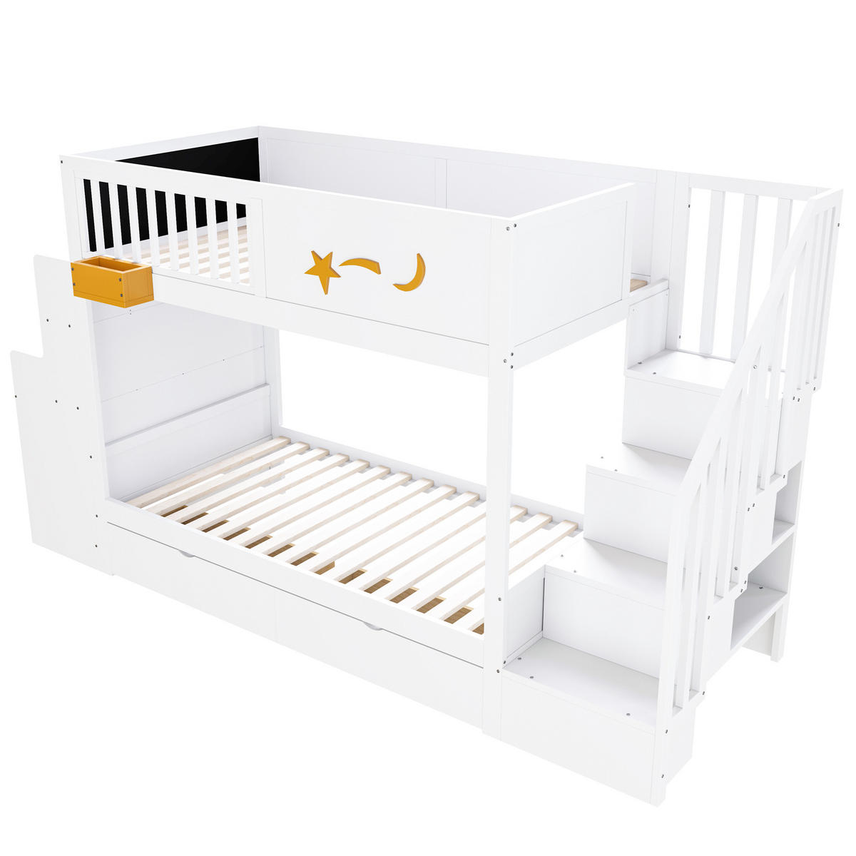 ETAGENBETT 90/200 cm Weiß - Weiß, Holz - Raumix