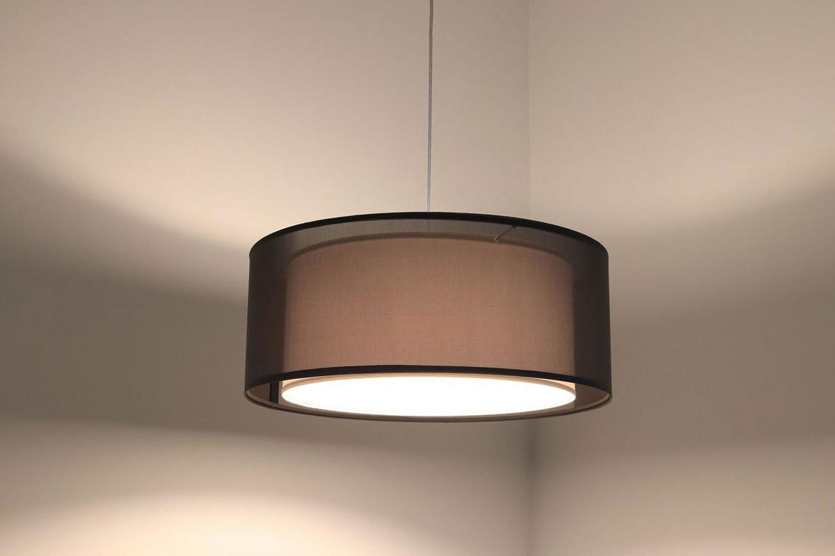 HÄNGELEUCHTE Weiß 50/20 cm - Weiß/Braun, Kunststoff (50/1.2/20cm) - ONZENO