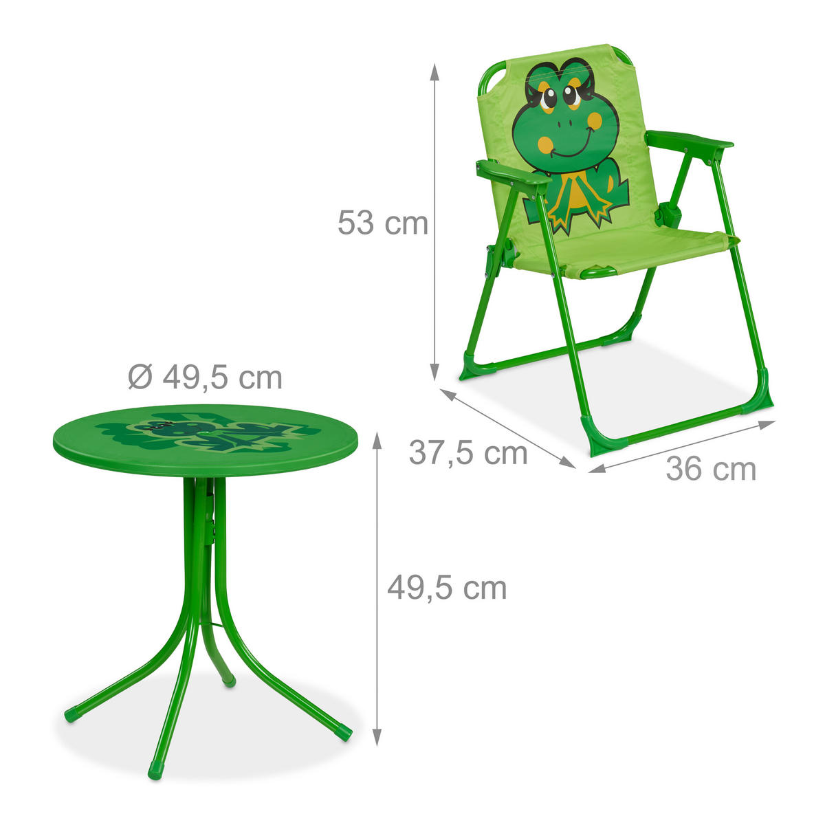 CAMPING-KINDERSITZGRUPPE - Multicolor, Kunststoff/Textil - Relaxdays