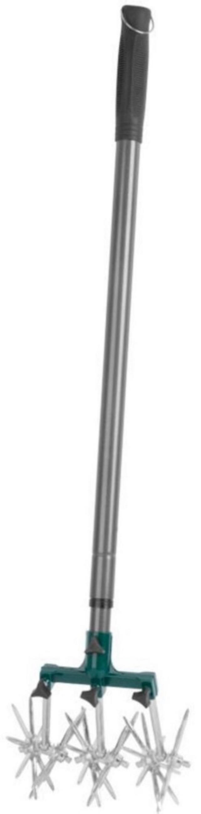 GRUBBER Yardworks CU-902, 3-tooth, mit 1,2 m Griff - Silberfarben, Kunststoff (19.5/13/13cm) - PROREGAL