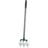 GRUBBER Yardworks CU-902, 3-tooth, mit 1,2 m Griff - Silberfarben, Kunststoff (19.5/13/13cm) - PROREGAL
