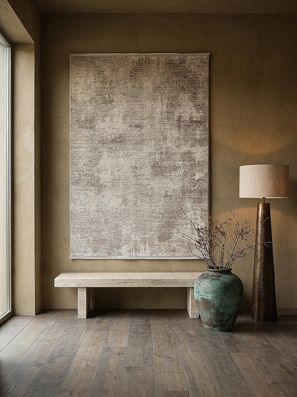 TEPPICHLÄUFER Abstrakt SCRIVIA Polypropylen Beige 80 x 150 cm - Beige, Textil (80/150cm) - KADIMA DESIGN