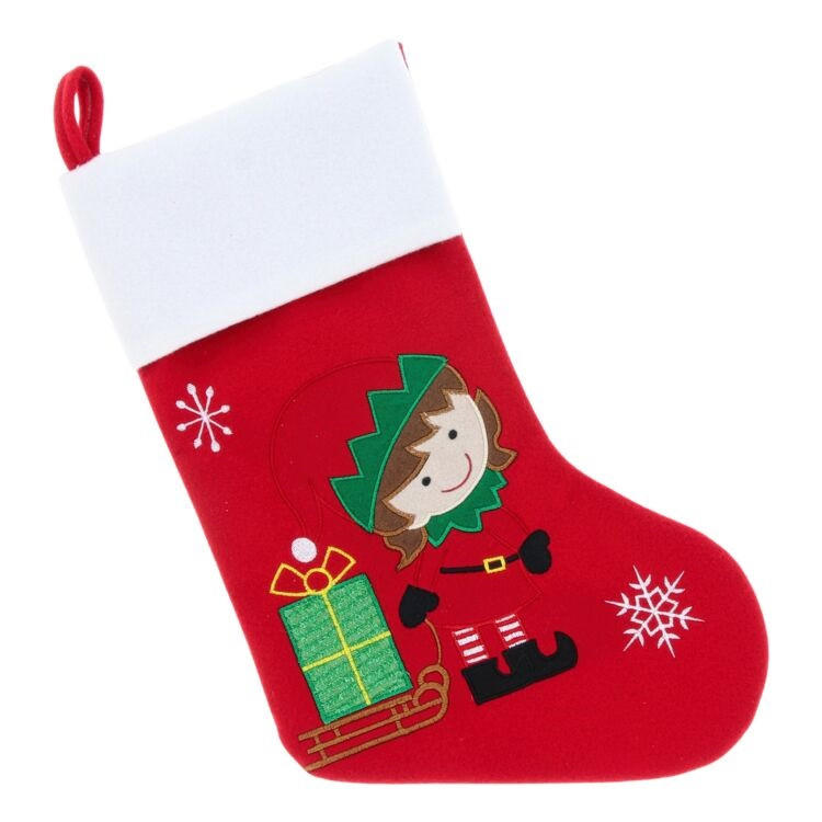 WEIHNACHTSSTRUMPF Lucas - - Dunkelrot, Textil (20/50/20cm) - Unique Living