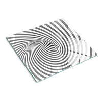 GLASPLATTE 60x52 cm Spirale mit Streifen - Grau, Glas (60/0.4/52cm) - TULUP
