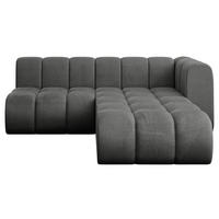 ECKSOFA modulares Sofa Darnel-L1 - 205x177x70 cm Dunkelgrau - Dunkelgrau, Holzwerkstoff/Textil (205/177cm) - ALTDECOR