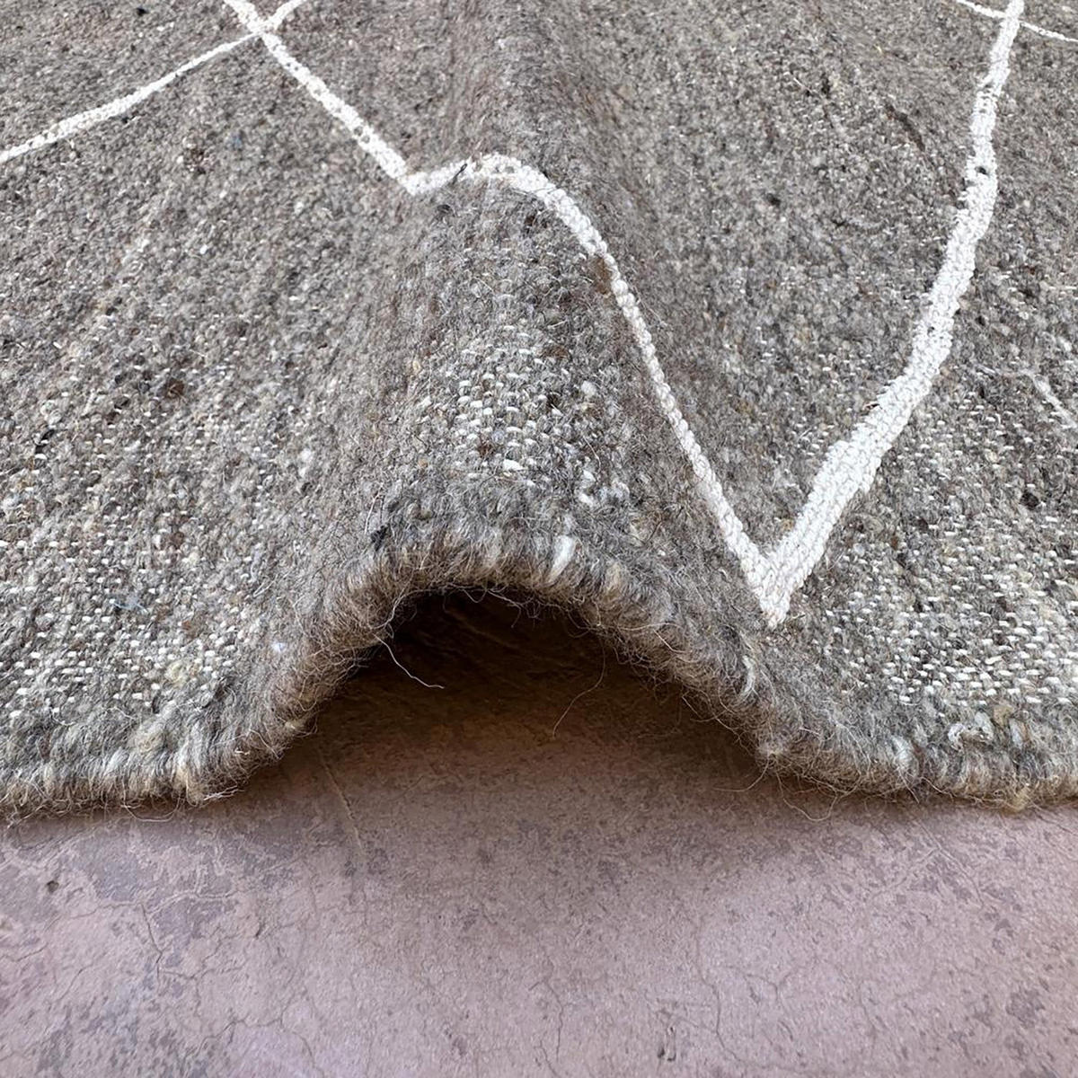 BERBERTEPPICH aus reiner Wolle 180x 292 cm - Grau, Naturmaterialien (180/292cm) - AFK Living