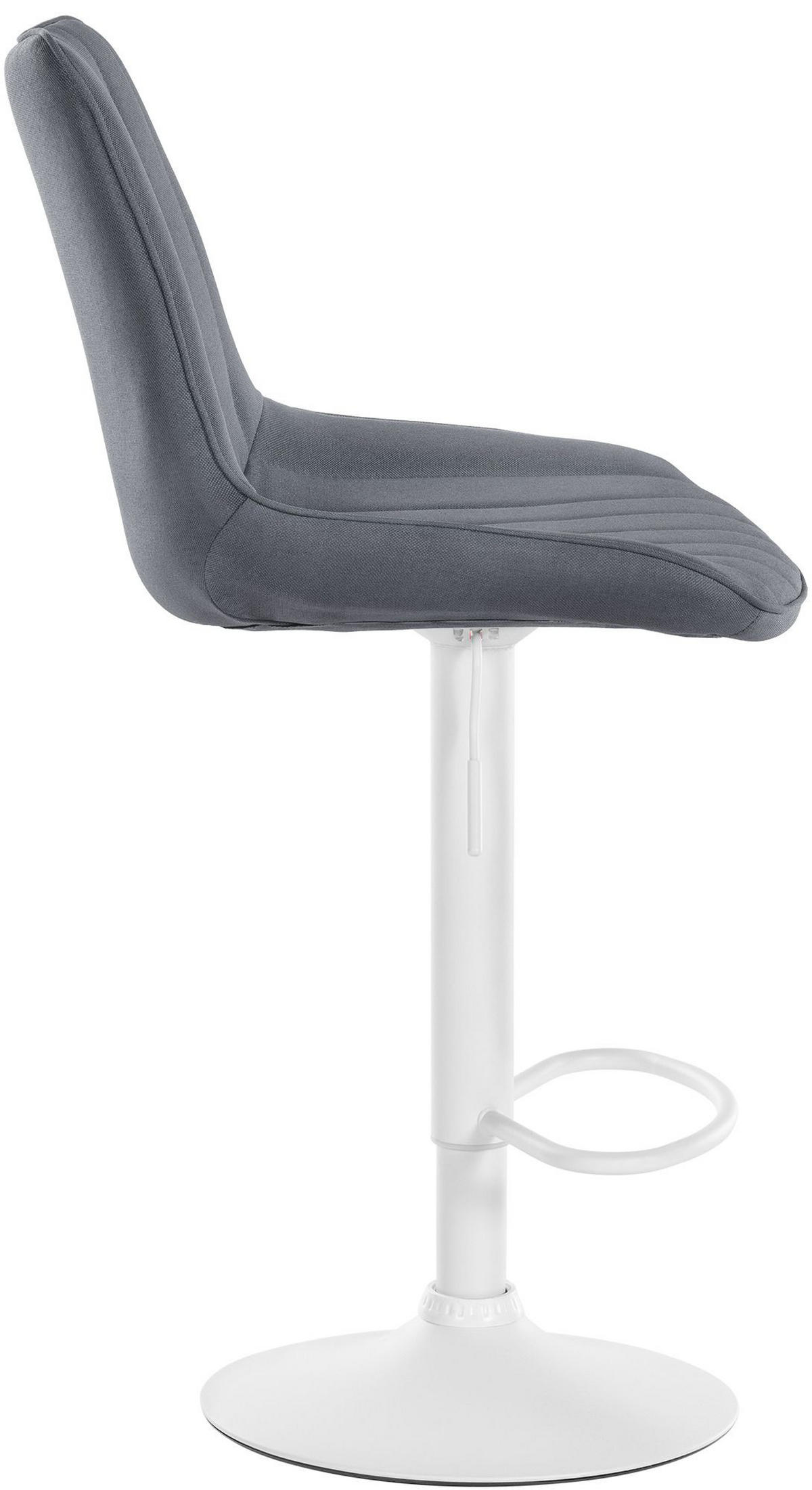 BARHOCKER 2er Set Stoff grau - Grau, Textil/Metall (49.5/91/50cm) - CLP