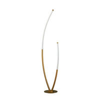 STEHLEUCHTE Moa, Gold / Messing, 120cm, Dimmbar - Goldfarben, Metall (26/26/120cm) - KOSILUM