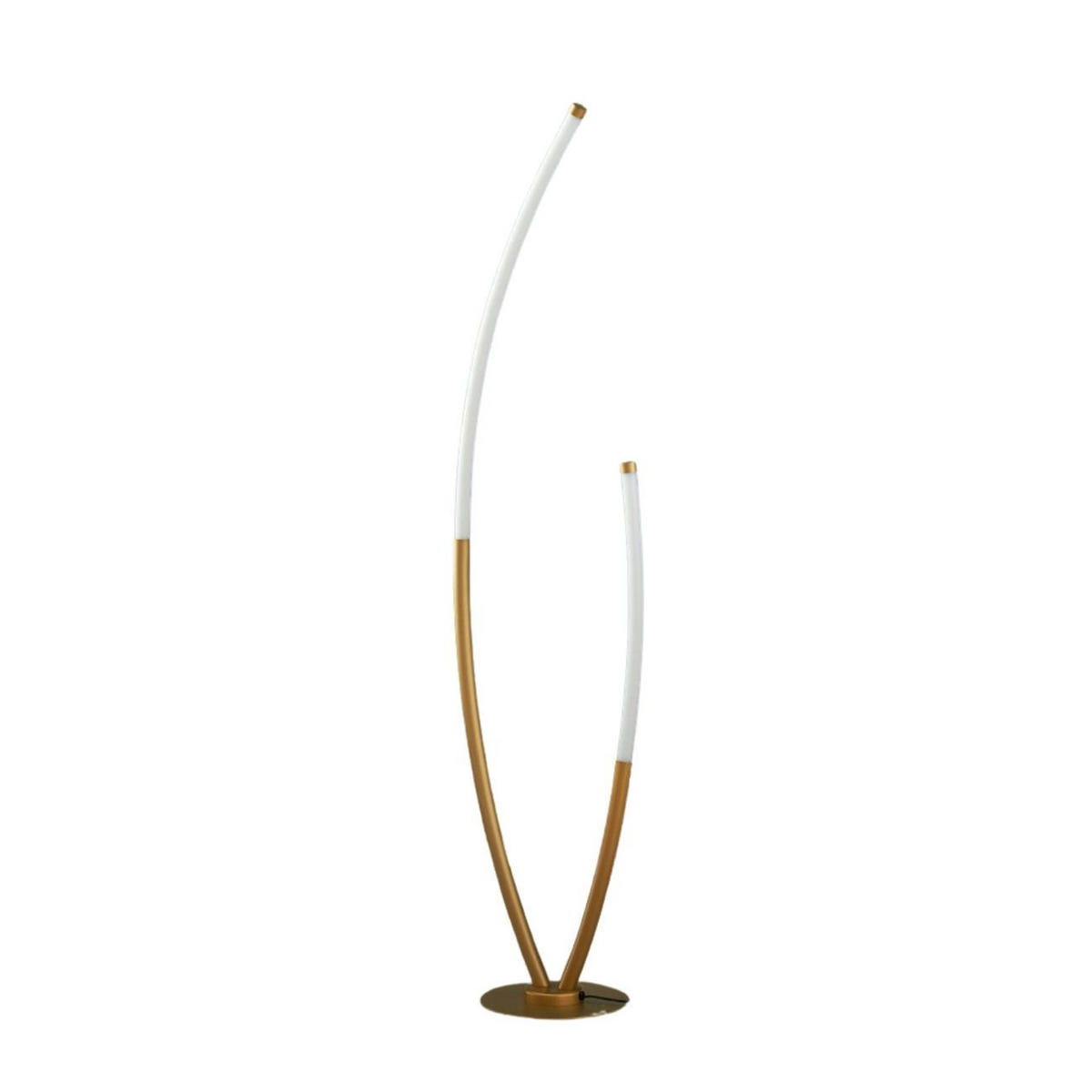 STEHLEUCHTE Moa, Gold / Messing, 120cm, Dimmbar - Goldfarben, Metall (26/26/120cm) - KOSILUM