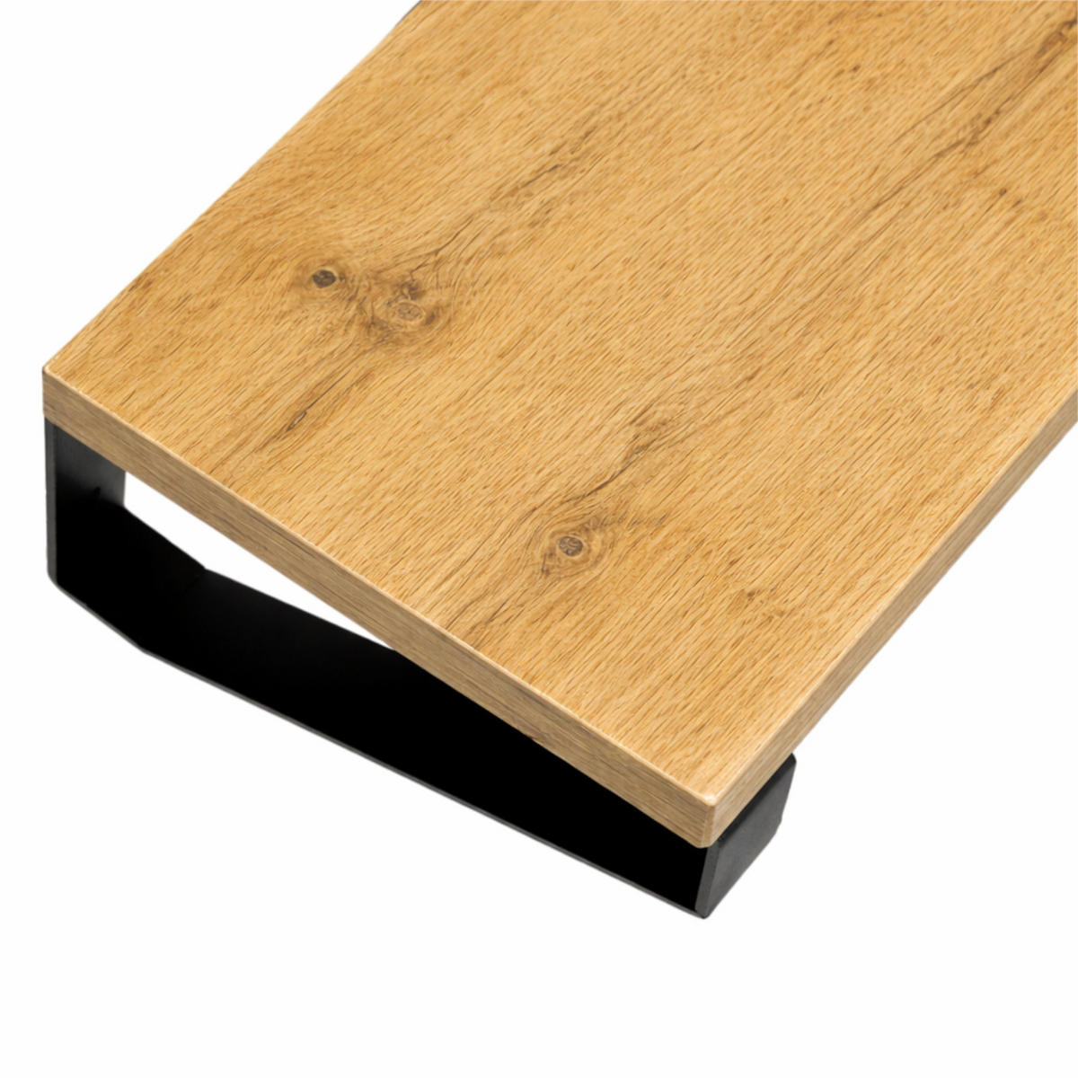 WANDREGAL Holzoptik Metall Eichefarben Schwarz SET 3 STK 40x12x11 cm 35x12x11 cm 30x12x11 cm - Eichefarben/Schwarz, Holzwerkstoff/Metall (12/11/40cm) - Begryf