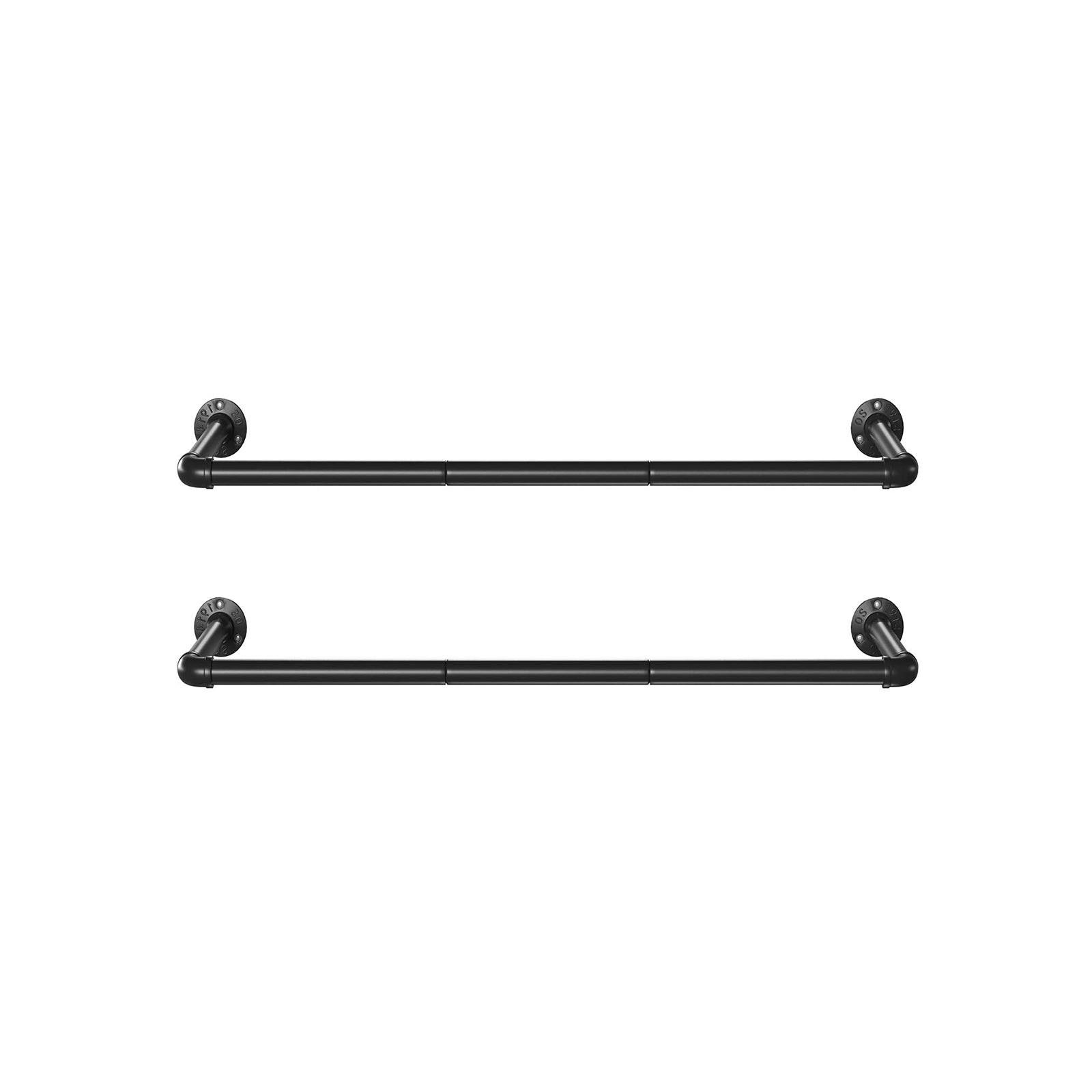 KLEIDERSTANGE 2ER-SET - Schwarz, Metall (92cm) - Hansiro