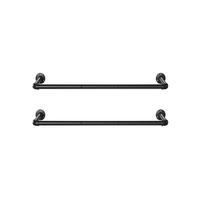 KLEIDERSTANGE 2ER-SET - Schwarz, Metall (92cm) - Hansiro