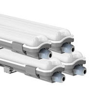 LED DECKENLEUCHTE Grau Aluminium 4er Set - Grau, Kunststoff (127.5/6.8/5.8cm)