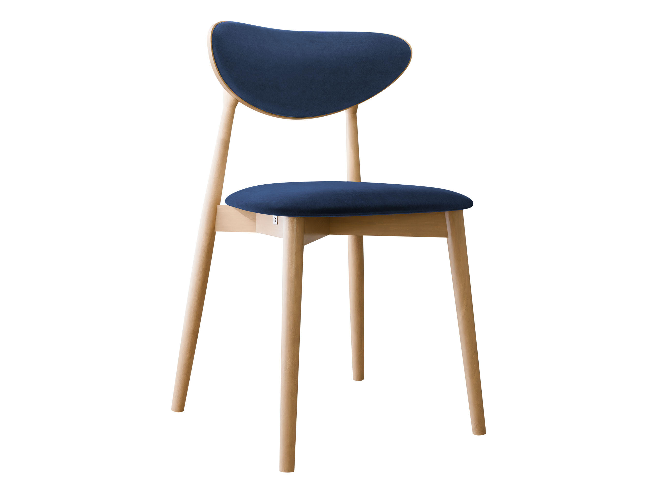 WOHNZIMMER STUHL KT65/C, Holzfarbe: Buche - Blau/Buchefarben, Holz/Textil (48/80/49cm) - MIRJAN24
