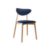 WOHNZIMMER STUHL KT65/C, Holzfarbe: Buche - Blau/Buchefarben, Holz/Textil (48/80/49cm) - MIRJAN24